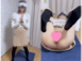 【気付かれないように秘部を観察】私服の時の若きスレンダー事務員さんの秘部
