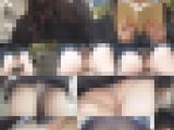 【JK街中盗撮】駅撮りパンチラ3人セット・エスカレーター逆さ撮り・駅ホーム座りパンチラ等