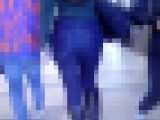 華やか清楚系の極上美女がスキニーデニム履いて美巨尻モッコリさせて歩く姿がエロい