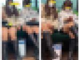 長編シリーズ615 脚を組む仲良し美人女子大生の対面エロ過ぎる生脚美脚
