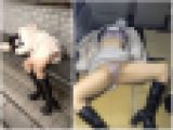 全裸痴漢中 突然目覚めた真面目系美女  寒空に横たわる丸太級の太もも 白い巨尻 ミニスカ ロングブーツ