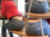自習室のスキニーデニム尻1
