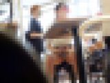 机下の純白パンチラ。彼氏の横で無防備な下半身。フードコート観察【高画質/望遠】Vol.17