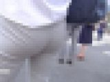 【FHD高画質】 ショートヘアの色白美人OL パッツングレーパンツ