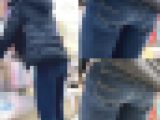 一見地味目な奥様の冬服に隠された理想すぎる紺スキニーデニム 前編【街中風景041】