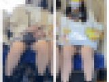 仲良し2人組のJK風私服美女の対面エロ過ぎるミニスカパンスト美脚458