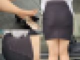 【タイトミニスカート】枕営業で契約を獲る生保レディのパンスト脚とデカ尻