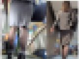 【055】グレースーツと薄地の黒パンストOLさんを追尾！
