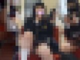 （再販）撮影バレ！電車内でエロいパンティ見せつけるJK　