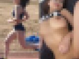 女性陸上選手盗撮チカン②　2023年大〇市陸上競技記録会出場≪サブトラック肉体観察→競技場トイレイラマ→更衣室で生膣射、巨パイぶ