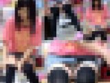 【再販】可愛いニーハイ女子のミニスカからぴちぴち白パンツ見えまくり極上対面パンチラ～FHD動画～