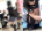 （再販）学生のたまり場にてガチャポンに夢中のロリJ○無防備M字パンチラを激撮！