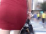 【FHD高画質】ボディコンシャスな女子大生ワンピ