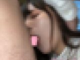【再販】フェラ抜き専用部屋で出会って２分で即尺 →本格イラマ・アナコンダ喉奥フェラ等多彩な攻めで３名連続大量口内発射☆才女有沙さ