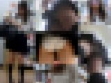 【再販】白P＆透けブラチラ撮りで最後にめくられお尻丸出し女子学生店内盗撮パンチラ動画