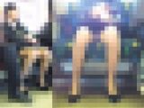 【再販】電車内の視線を独占する超美人OLのモロ見えパンスト越しパンチラ【拘束列車は覗き放題No,59】