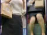 【194】長身リクルートスーツOLさんに密着移動、奇跡のアングル！