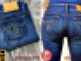 極細ギャル系?moussyデニム！ノーパンでジーンズ尻撮影！デニム気持ち良くてイクッ?