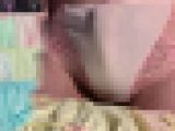 【再販】女性用パンティを着用して着衣内射精 サイドレースのピンクパンティショーツ！