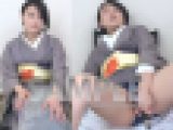 【街角着物女性ガチオナニー動画】つばき