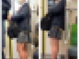 2名の制服美女のエロ過ぎるミニスカ立ち生脚573