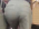 【再販】No.713「Tからハミ出すお尻の肉を透けパンで披露するOL2選」