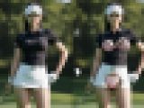 プレー中に露出したがる美人ゴルファーたち