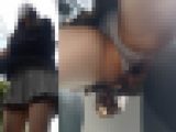 【再販】車の乗り降りを狙ってみた　?美脚なミニスカ女の子