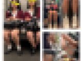ミニスカからの美脚に勃起寸前！4名の制服美女のエロ過ぎる立位対面ミニスカ生脚581