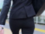 歩行記録0152「長身でスタイル抜群スペシャルなリクルートスーツ女子」