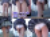ミニスカ制服娘の強風パンチラ（2）階段ローアングルパンチラ