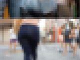 【ジーンズ3名3シーン収録】デカ尻巨尻お姉さんたちのジーンズ着衣尻を粘着撮影。