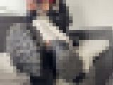 美人大学生Aちゃん履きすぎてボロボロのブーツと穴あき靴下足裏＆オール明けの素足足裏
