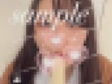 青チェのお口でアイスをぺろぺろフェラ動画8分