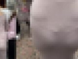 ムチムチエロボディのギャルのTバックのパンティーラインくっきり。