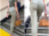 【再販】No.839「デカ女！ギロっと振り向くPライン丸見えな後ろ姿」