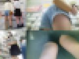 ショッピングを楽しむ私服JKちゃんの生脚を横から下から眺める動画