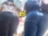 Wエロ美尻を見上げて堪能！都会の高飛車お姉さんが王道デニム内のケツをムニュらせ男を誘惑! 『階段を登る』女 編
