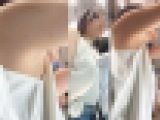 攻撃的な目で睨みつけたってエグいワキ肉は逃げられない