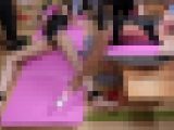 動く度にキツキツのボンテージコスが食い込み過呼吸寸前に陥る女子さん（完全オリジナル）