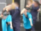 【フェチ動画】ステージ魅惑のチラリズム！青スカートに白い太ももと股間のランジェリーがあらわ！情熱のアルゼンチンタンゴ