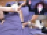 顔を真っ赤にし汗だくになって下着丸出しで腰を突き上げながら悶絶しまくるお姉さん（完全オリジナル）