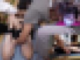打つ咽エビ反りで背後のオジサン達の気配にビクビクしながら果て堕ちるお姉さん（完全オリジナル）