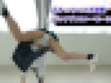 青チェ制服でハイキック〜スローモーション純白パンチラ