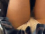 JD逆さ撮り！サテンピンクパンティのパンティの縫い目までくっきり見えます！