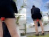 【再販】睨まれ盗撮バレ！？ドSっぽい目つきの美人OLさんのパンチラ盗撮。