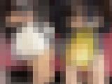 【再販】エロい脚の露出過ぎ！仲良し女子大生のミニスカ&amp;アイドル級の美女がエロまくり状態！真上からのミニスカ生脚