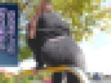 【着衣尻フェチ】歩くむっちりデニム尻を追いかけて（2）座って変形するデカ尻