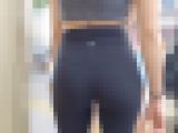 【4K高画質】 インバウンドJK スタイル抜群黒ヨガパン