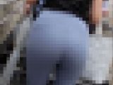 【再販】突き出したぱつぱつのお尻から浮かび上がるPライン